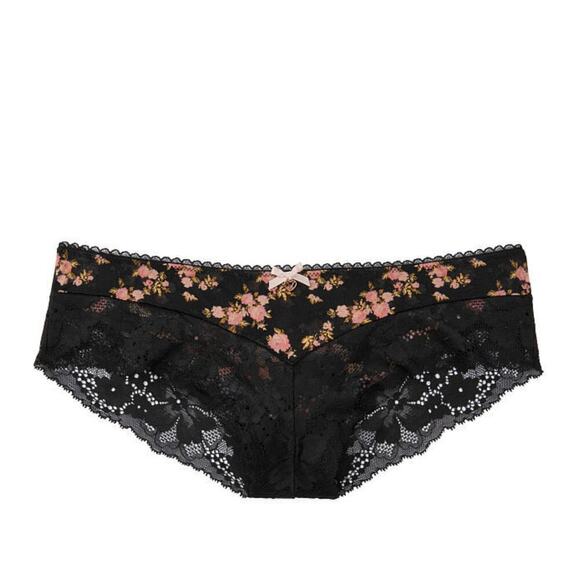 New! Victoria’s Secret Women's Floral Print Lace Leg Hiphugger Panties - Picture 3 of 5